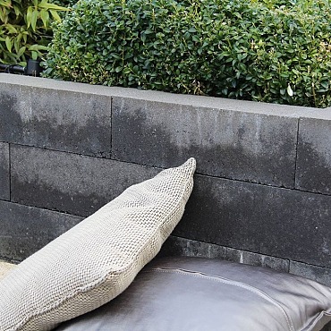 Palissade Block 60x15x15cm Zwart