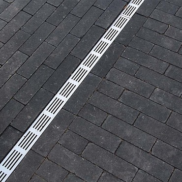 Garden Drain Designgoot 6,5 x 10 x 100 Grijs Aluminium