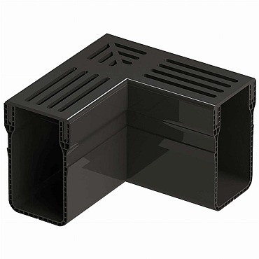Garden Drain hoekstuk zwart