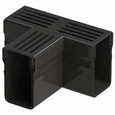 Garden Drain T-stuk 6,5 x 15-/5 x 100 Zwart  Aluminium