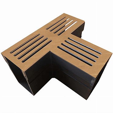 Garden Drain T-stuk cortenstaal