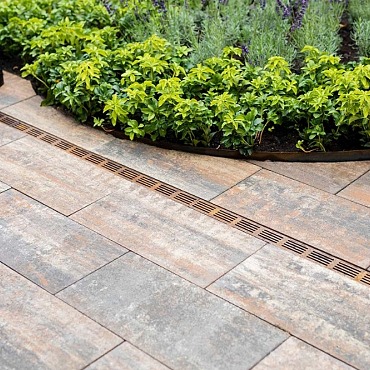 Garden Drain T-stuk cortenstaal