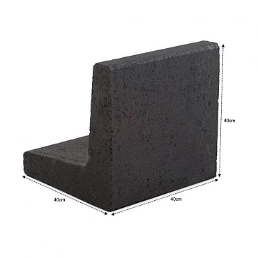 L-element 40x40x40 Antraciet