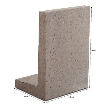 L-element 60x40x34cm Grijs