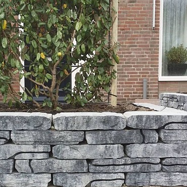 Stone Walling Grijs/Zwart