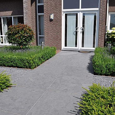 Spotted Bluestone met facet 100x100x3cm Kalksteen grijs