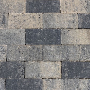 Betonstraatsteen 6 cm grijs-zwart komo
