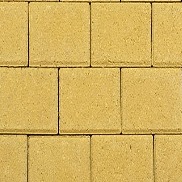 Halve betonstraatsteen 10,5x10,5x8cm Geel
