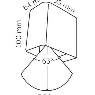 in-lite Ace Down Wall Dark Grey