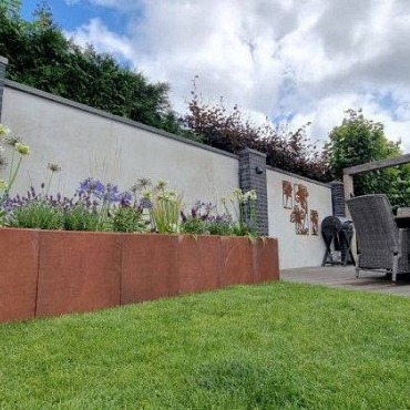 L-Element 50x30x50cm Corten-Bruin