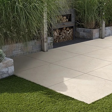 Keramische Tuintegel Essence Luma 100x100x3cm Soft Brown