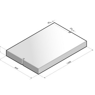 Agraton 120x80x12 cm top (DR)