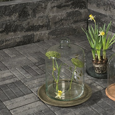 Splitrock XL trommel 15x15x60 cm 2,0 grijs-zwart