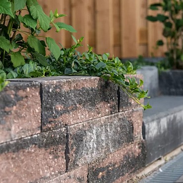 Wallblock split 10x10x40cm Brons