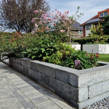 Linea trommel 15x15x60 cm Grijs/Zwart