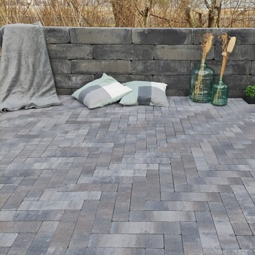 Linea trommel 15x15x60 cm Grijs/Zwart