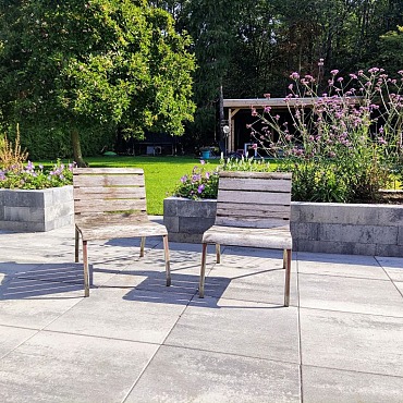 H2O comfort square 60x60x4cm Nero/Grey Graphit