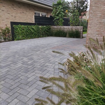 Betonstraatsteen 6 cm grijs-zwart komo