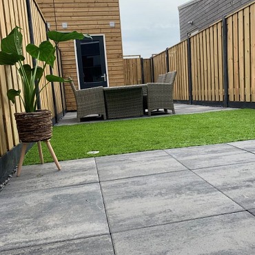 H2O comfort square 60x60x4cm nero/grey