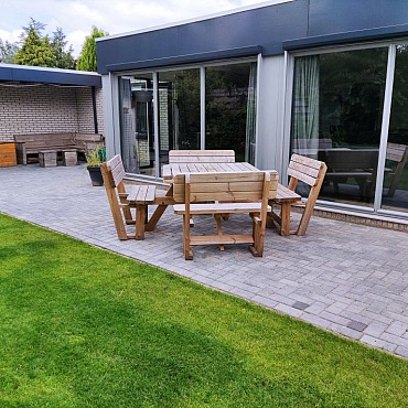 Betonstraatsteen 6 cm grijs-zwart komo