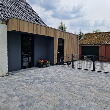 Stonique Trommel 21x14x7 cm Grijs-Zwart