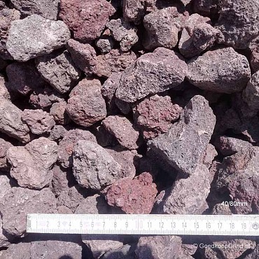 Lava Brokjes 50-80 mm Rood 900kg