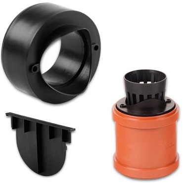 Topgoot stankafsluiter+bladvanger+2x sluitstuk+onderuitlaat