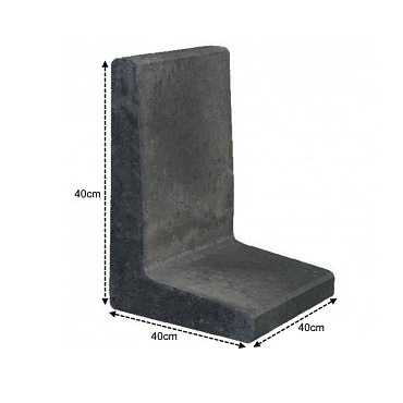 L-Element Antraciet 40x40x40cm