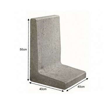 L-Element Grijs 50x40x40cm