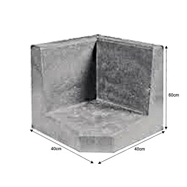 L-Hoekelement Grijs 60x40x40cm