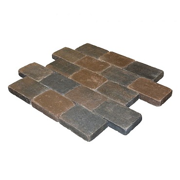 Metro Trommelsteen 20x30x6cm Bruin-Zwart