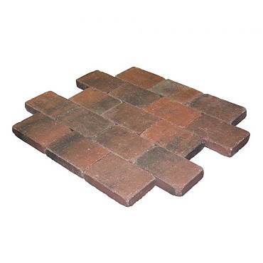 Metro Trommelsteen 20x30x6cm Rood genuanceerd