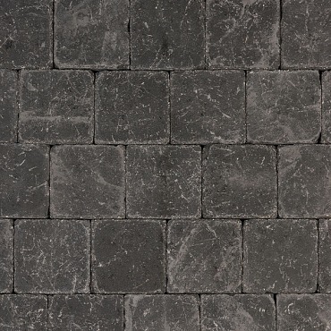 Tambour stenen 10x10x6cm Antraciet