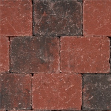 Tambour stenen 20x30x6cm Rood/Zwart