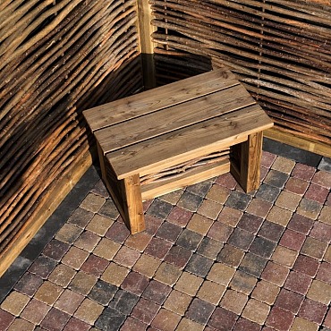 Tambour stenen 10x10x6cm Bont