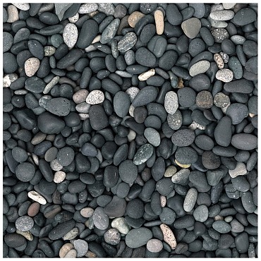 Beach Pebbles Zwart 30-60 mm 20kg
