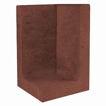 L-Element Hoek 30x30x40cm Corten-Bruin