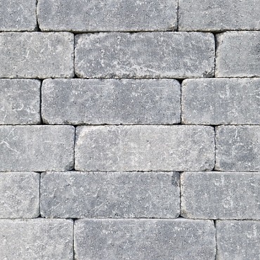 Stonique Trommel Longstone 7 cm Grijs-Zwart