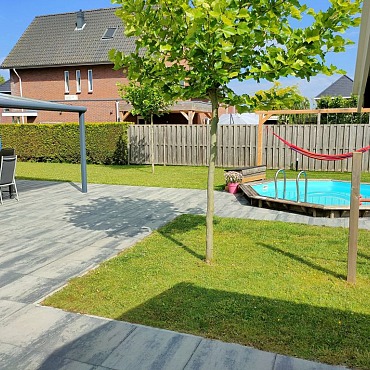 Patio Square 60x60x4 cm Nero/Grey
