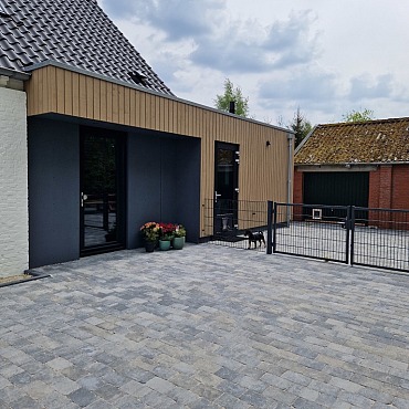 Stonique Trommel 21x14x7 cm Grijs-Zwart