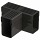 Garden Drain T-stuk 6,5 x 15-/5 x 100 Zwart  Aluminium