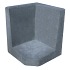 L-Hoekelement Antraciet 50x40x40cm