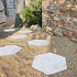 Staptegel Hexagons Ø60x52x2cm Quarzite Bianca
