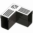 Garden Drain Hoekstuk 6,5 x 15/18 x 100 Grijs Aluminium
