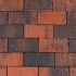 Betonstraatsteen 8 cm rood/zwart komo