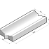 Molgootelement 40x12,5x100 holling is 26/4 grijs