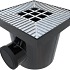 Garden Drain Afvoerput 20x20cm Aluminium Grijs