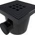 Garden Drain Afvoerput 20x20cm Aluminium Zwart