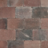 Metro Trommelsteen 15x20x6cm Rood-Genuanceerd