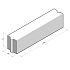 Betonband 20x25x100 Grijs